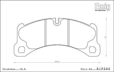 Endless  - Endless MX72 EIP292 Brake Pads Macan (Turbo, Base Model, S, Front Rotor 350mm Silver Caliper) Front  - Image 2
