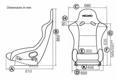 Recaro  - RECARO POLE POSITION N.G. (FIA) Black Leather / Grey Suede / Silver Logo - Image 2