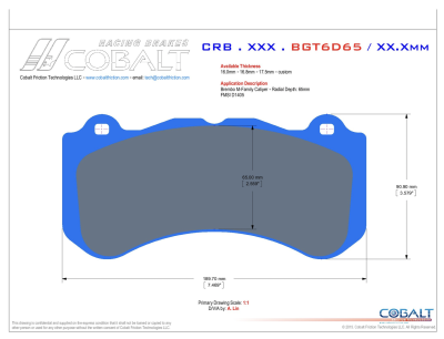 Cobalt Racing Brakes XR1 Corvette C7 Z06 / Grand Sport Front (Iron Rotors)