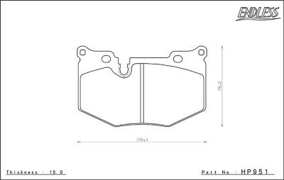 Endless  - Endless ME20 Brake Pads HP951 Corvette C8 (Z51) Rear - Image 2