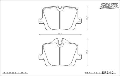 Endless  - Endless N35S EP540 Rear Brake Pads Toyota Supra 3.0L (2019+) - Image 2