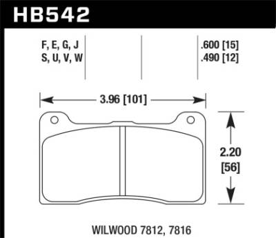 Hawk Performance Brakes - Hawk ER-1 Endurance Race Pad HB542D.600 - Image 2