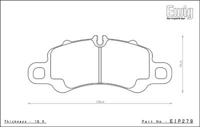 Endless  - Endless MX72 EIP279 Brake Pads Porsche 718 Boxster / Cayman S & GTS Front - Image 2