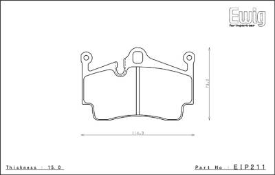 Endless  - Endless MX72 EIP211 Brake Pads Porsche 718 Boxster / Cayman (Including S & GTS) Rear - Image 2