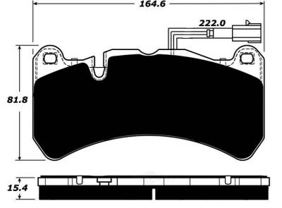 Porterfield R4-S AP1116.2 Brake Pad Front Alfa Romeo Giulia / Stelvio Quadrifoglio with OEM iron rotors