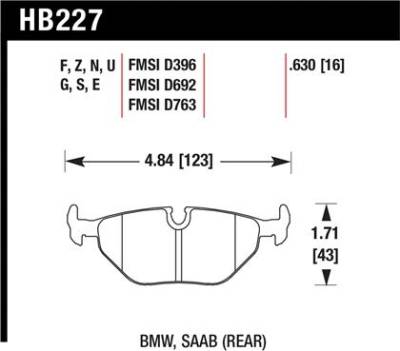 Hawk DTC-60 HB227G.630 Brake Pads 