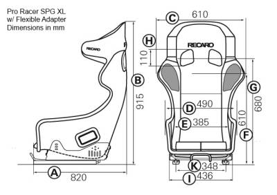 Recaro Pro Racer SPG XL w/ Flex Adapter