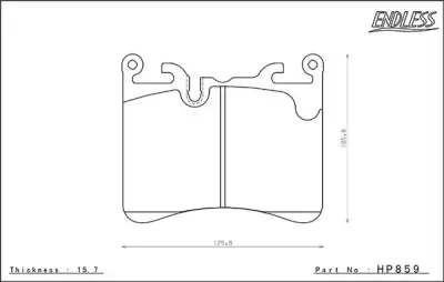 Endless  - Endless W007 HP859 Brake Pads (CCM)  - Image 2