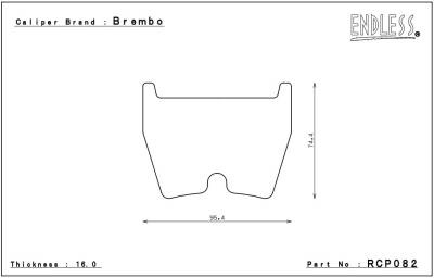 Endless  - Endless CC-Rg  RCP082 Brake Pads Audi R8 / RS4 / RS5 / RS6 / TTRS (8S) - Image 2