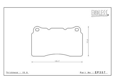 Endless MX-72 Plus EP357 / EP291 Brake Pads Front & Rear Subaru BRZ and GR86 (w/ BREMBO BRAKES)