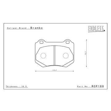 Endless MX-72 Plus RCP188 Brake Pads Rear STi 2018+ 