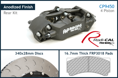 AP Racing - AP Racing by Essex Radi-CAL Competition Brake Kit (Rear CP9450/340mm)- S550 Ford Mustang - Image 2