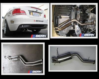 Berk Technology  - Berk 135i Downpipe Back Street Performance Exhaust w/ Ceramic Coated Black (BT1801-MMP-HPC) - Image 5