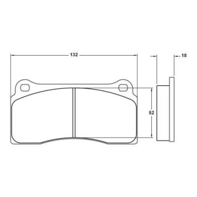 Performance Friction  - Performance Friction Brake Pads 7780.01.18.44 Nissan GT-R Rear, Brembo F40 - Image 2