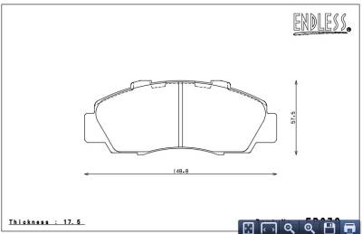 Endless  - Endless MX72 EP270/EP271 Honda NSX Front / Rear Brake Pads - Image 2
