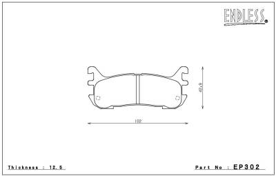 Endless  - Endless CCA EP302 Brake Pads Rear Mazda Miata 94-05 - Image 3