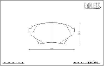 Endless  - Endless CCA EP394 Brake Pads Front 02-05 Mazda Miata w/ Hard Sport Suspension - Image 3