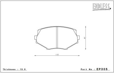 Endless  - Endless MXRS EP305 / EP302 Brake Pads Front / Rear Set Mazda Miata 94-05 - Image 4